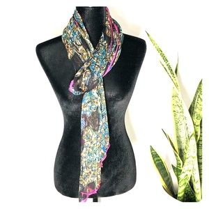 Colorful thin cotton scarf. EUC